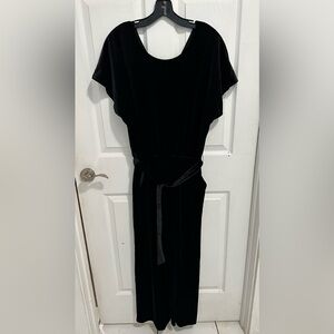 Black Velour Jumpsuit - GAP - Tall Large